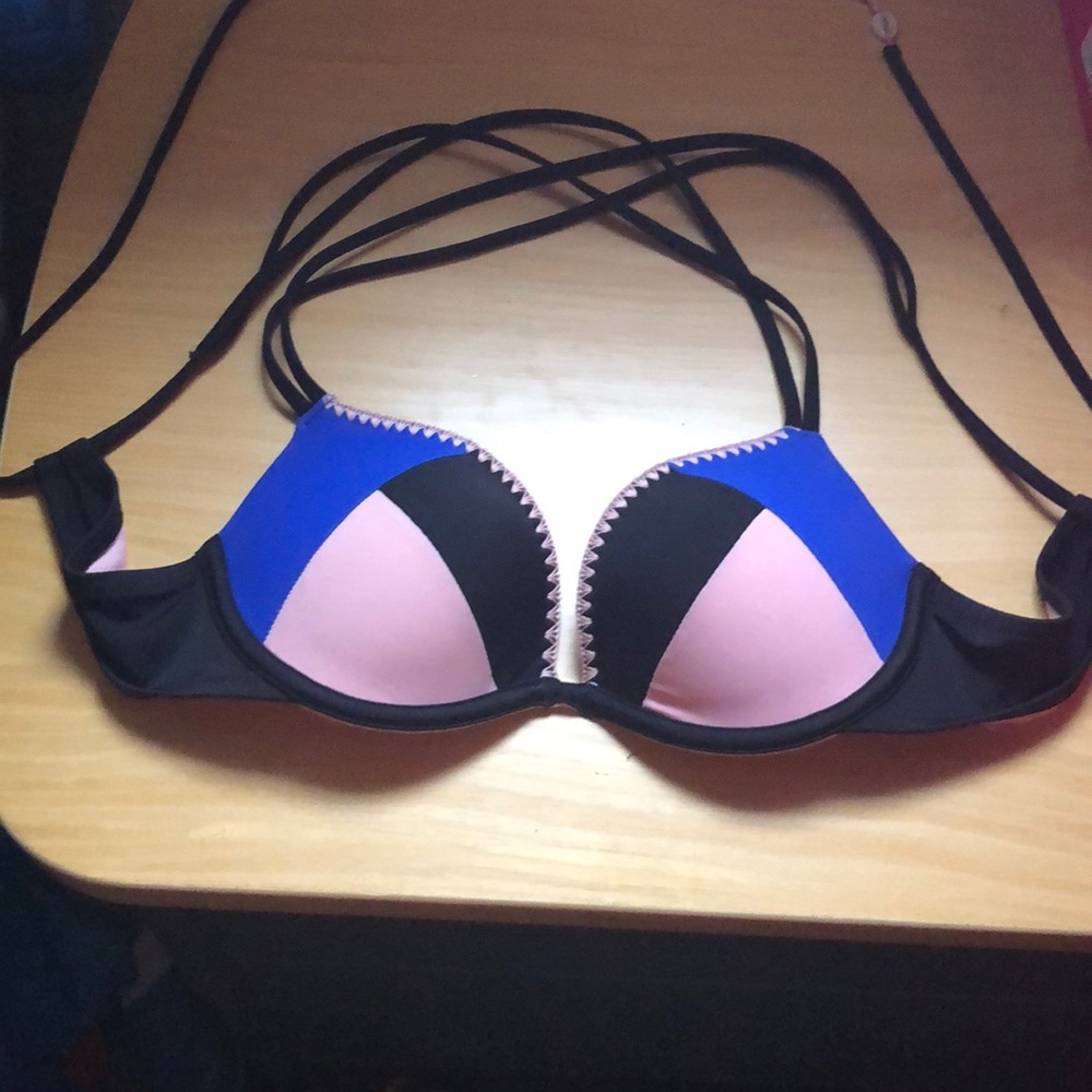 Beautiful bra pink blue and black